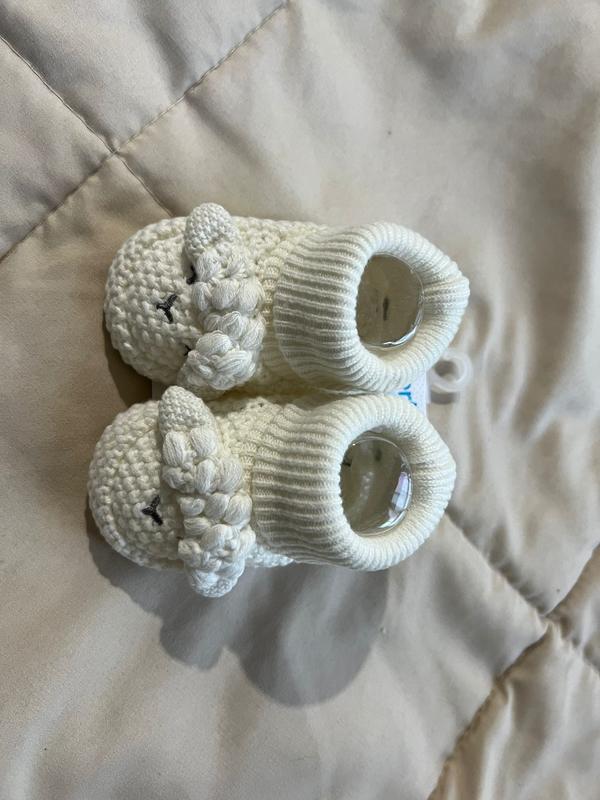 Carter's Baby Boys or Baby Girls Little Lamb Crochet Booties With