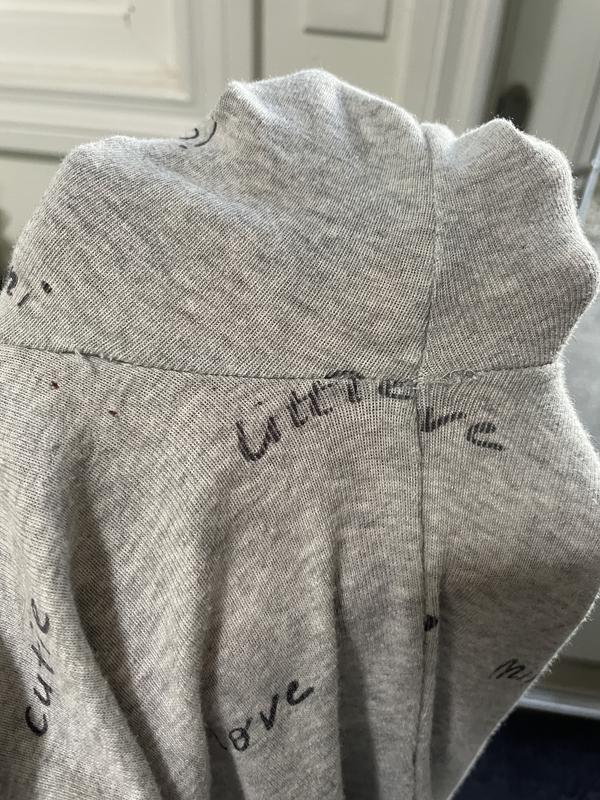 Received item like this. Holes and stitching coming apart on new bodysuit.