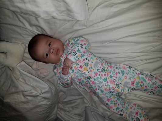 Carter's Baby Girl Red Floral 2-Way Zip-Up Footie Coverall main image 0