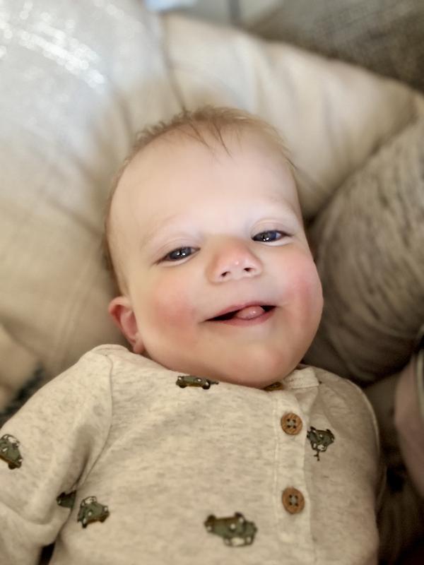 Happy in his pjs.