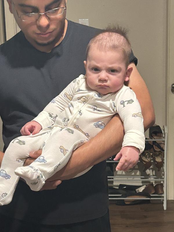 Sleepy baby in his pjs