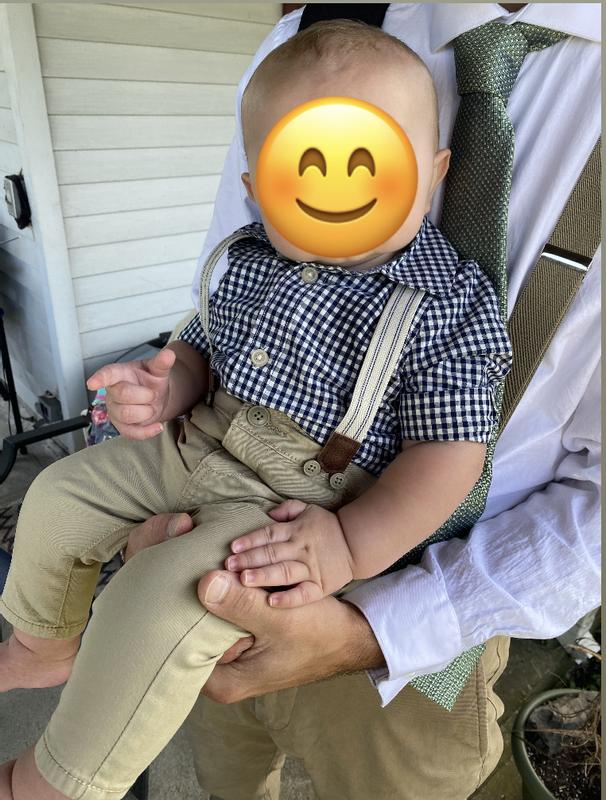 Oshkosh B'gosh Toddler Boys' Suspender Chino Pants - Khaki 12m