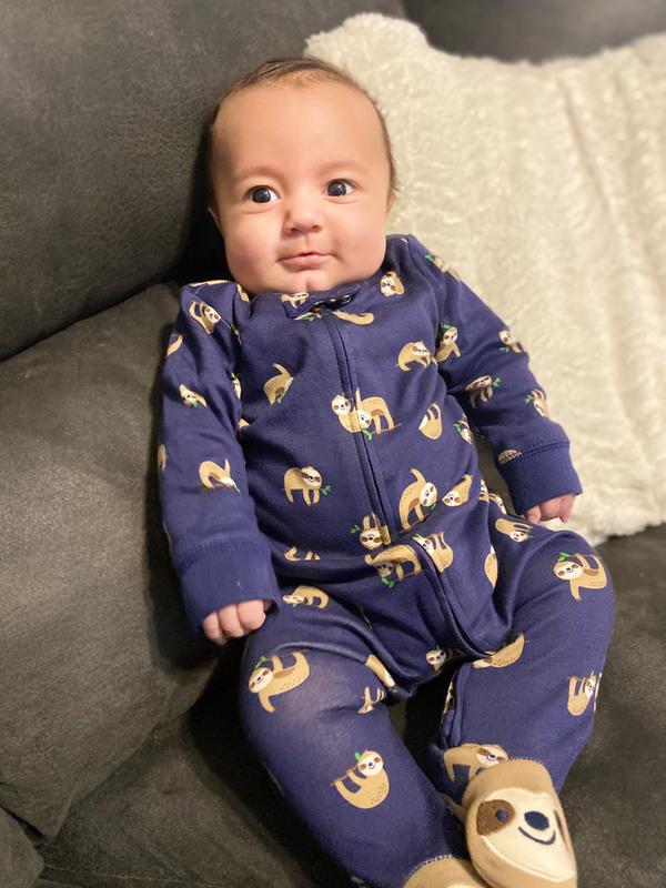 Carter's Baby Boys Cotton Sloth Footed Coverall Macy's
