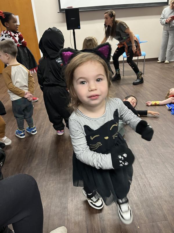 Adri on Halloween in her kitten costume!