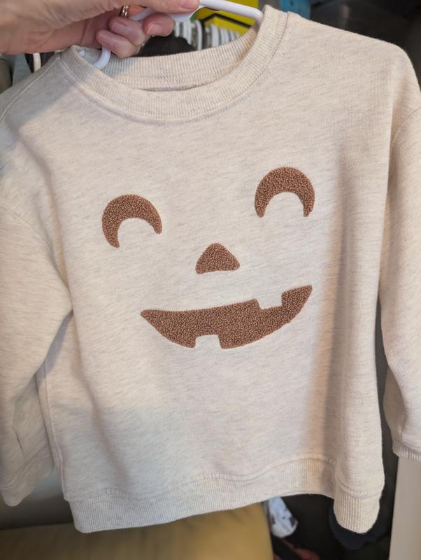 Toddler Boy Halloween Jack-O-Lantern Sweatshirt Ivory Carter's