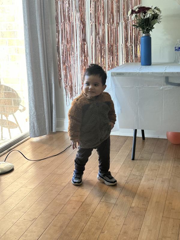 My baby wearing his favorite shoes!