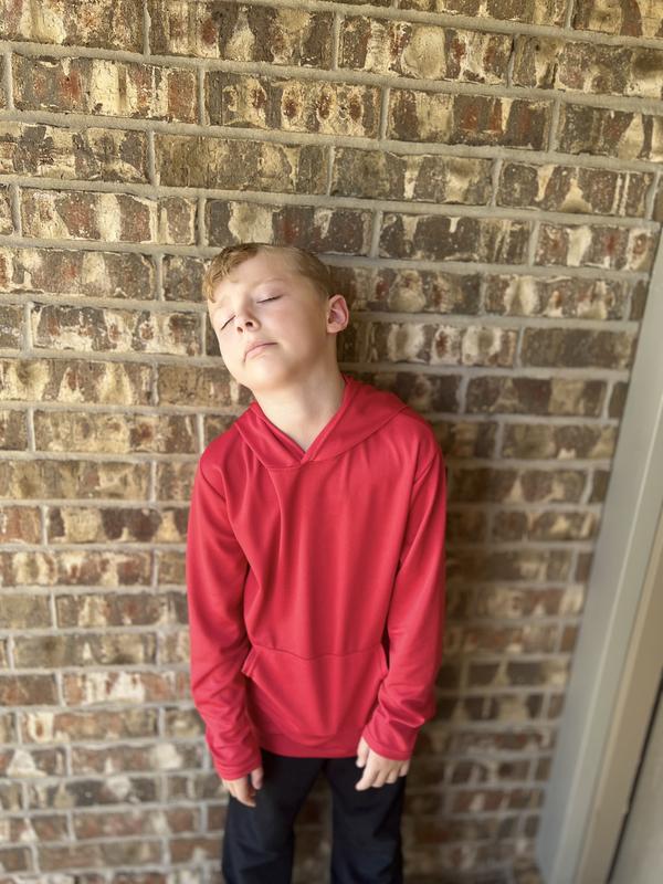 He loves the pants but hates going to school!