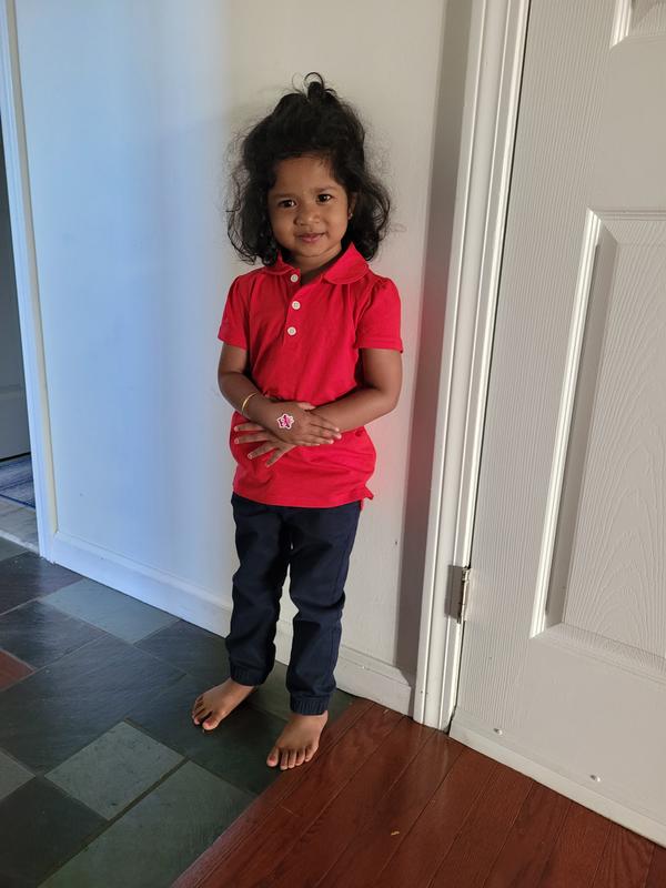 Toddler girl red polo shirt cheap