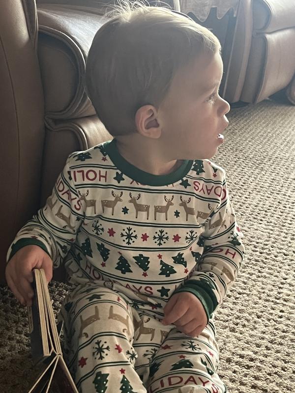 Watching Rudolph in his new PJ’s