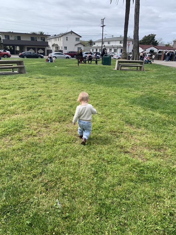 Working on some grass stains