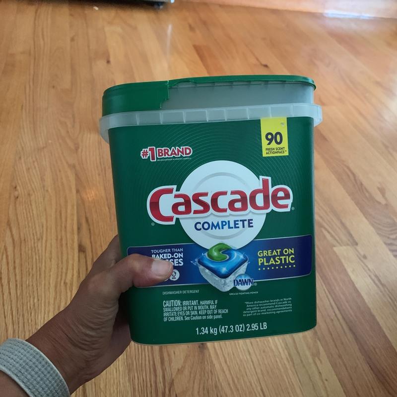 Cascade Complete ActionPacs 06081 Fresh Scent Automatic Dishwasher  Detergent Pod 63 Count