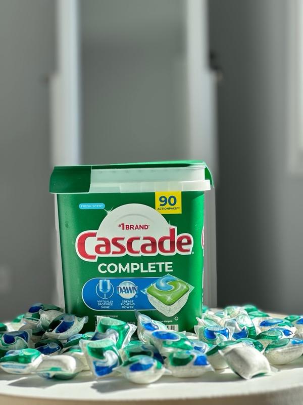 Cascade Complete ActionPacs, Dishwasher Detergent Pods, Lemon, 78 Count