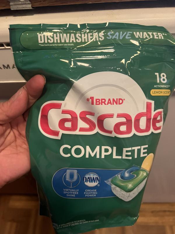 Cascade Complete ActionPacs, Dishwasher Detergent Pods, Lemon, 78 Count