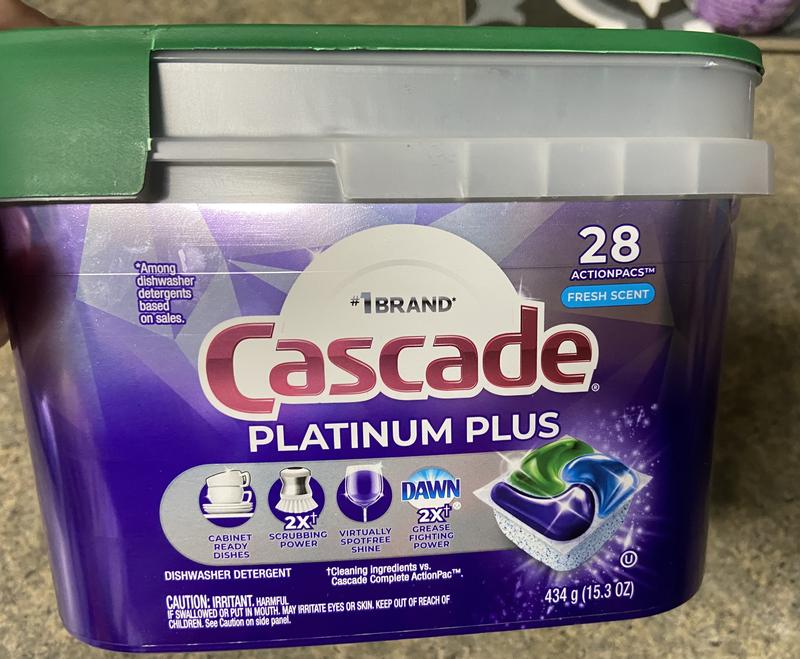 Cascade Platinum Plus Dishwasher Pods 130-3 ct Hanger (390 Total Pods)