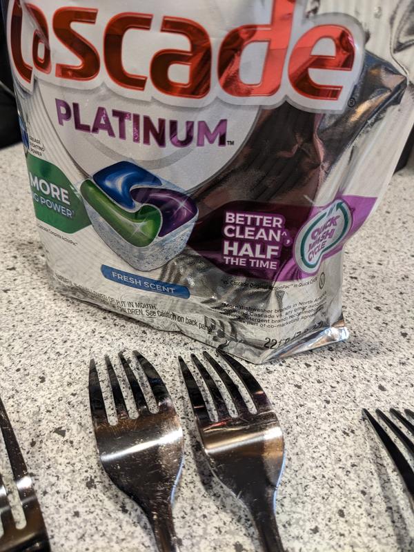 Cascade Platinum ActionPacs Dishwasher Detergent Pods, Lemon, 48
