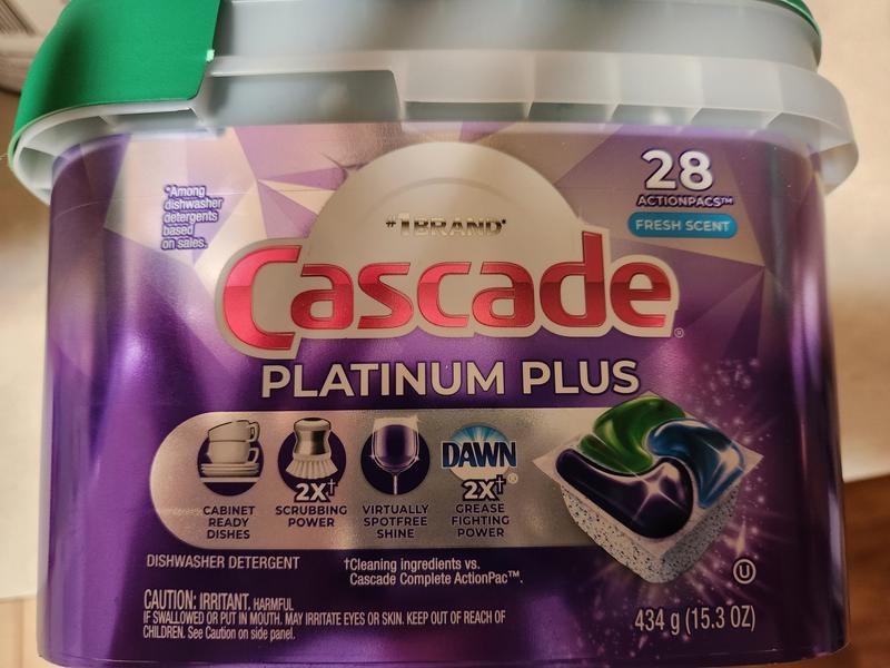 Cascade Platinum Plus Dishwasher Detergent Pods Fresh Scent 52ct : Cleaning  fast delivery by App or Online