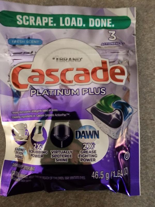 Cascade Platinum Fresh Scent Dishwasher Detergent, 48 count, 26.7 oz