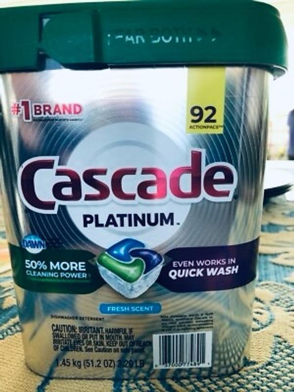 Cascade Platinum Plus 34 -Count Fresh Scent Dishwasher Detergent in the ...