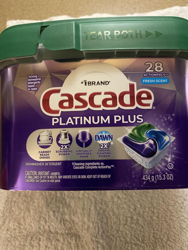 Cascade Platinum Plus Mountain ActionPacs Dishwasher Detergent Pods, 11 ct  - Fred Meyer