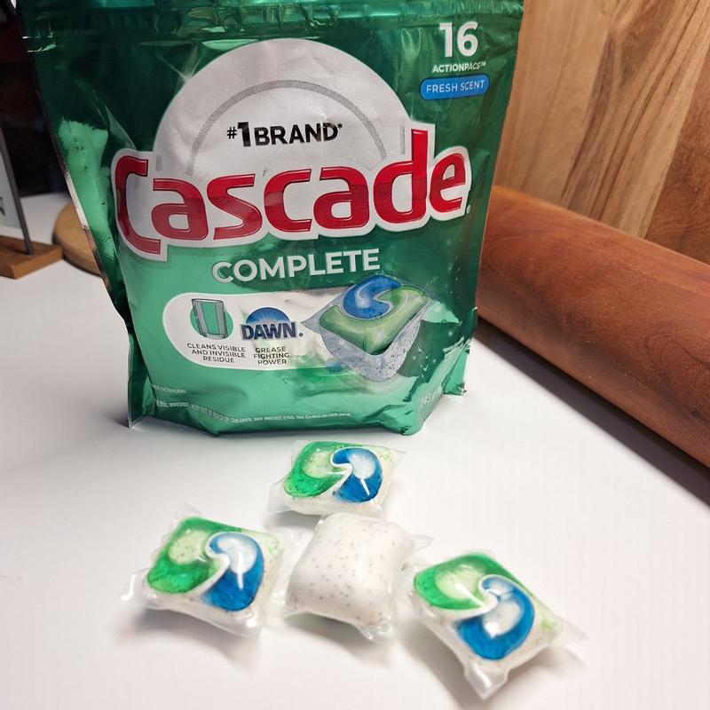 Cascade Complete ActionPacs Dishwasher Detergent Pacs, Fresh Scent, 43 Pacs (98208