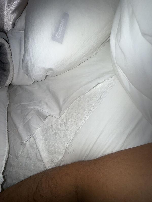 Customer photo for "Fitted sheet ripped after a"