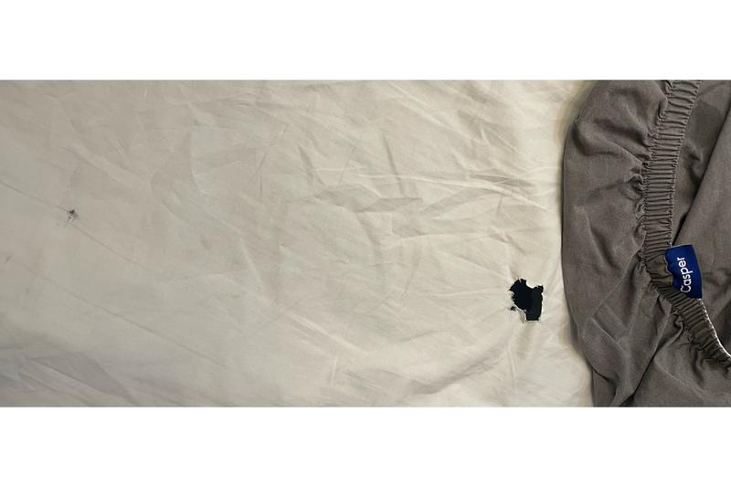 Customer photo for "Not great sheets"