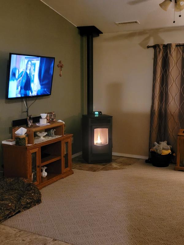Castle 1500-sq ft Pellet Stove with 40-lb Hopper (EPA Approved) in the  Pellet Stoves department at Lowes.com