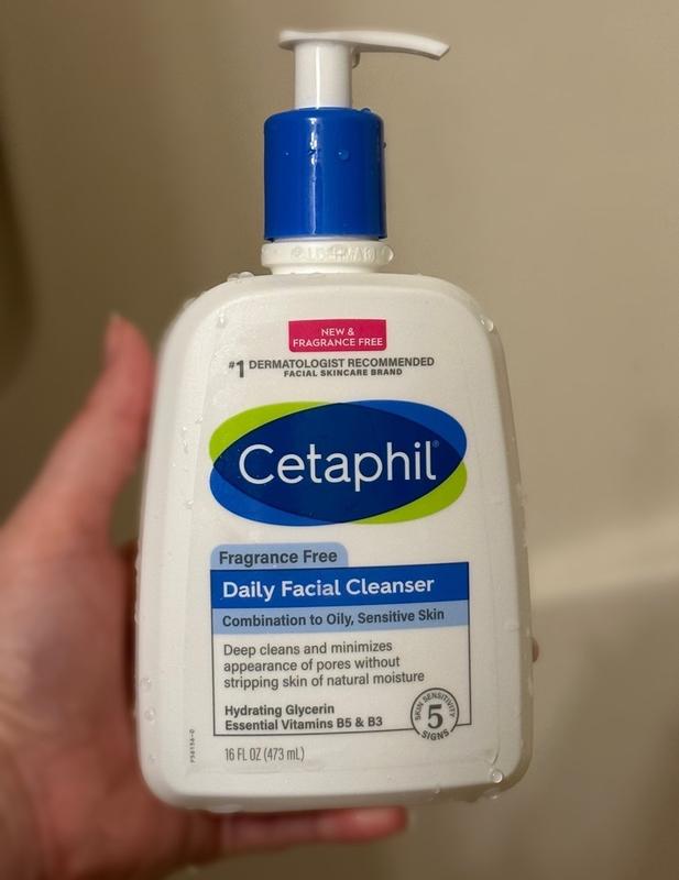 Cetaphil Daily Facial Cleanser for Sensitive, Combination to Oily Skin, 16  oz