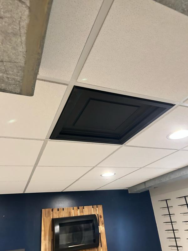 Ceilume 2-ft x 2-ft Madison Signature Series Black PVC Drop Ceiling ...