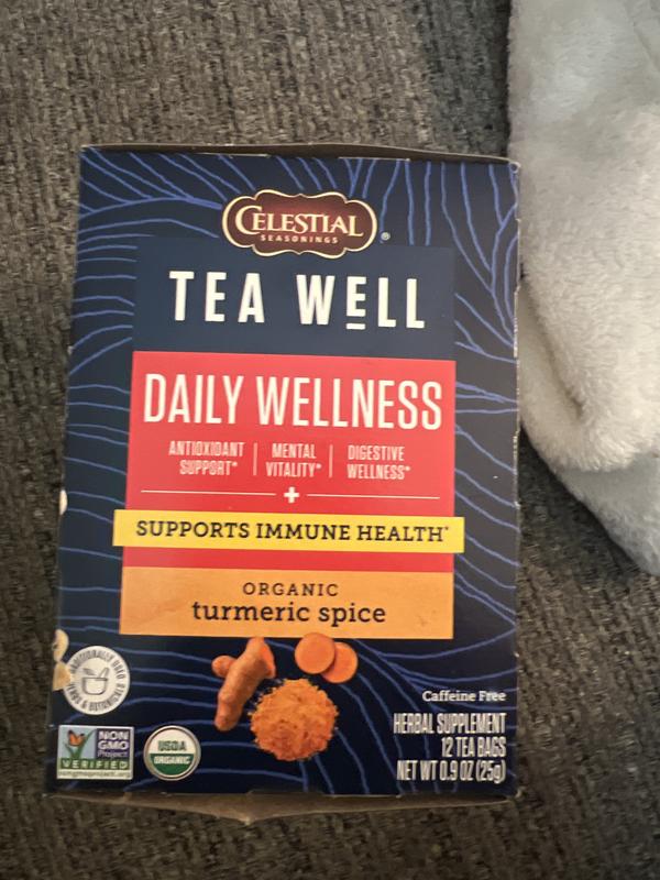 TeaWell Organic Turmeric Spice | Herbal Wellness Tea – Celestial