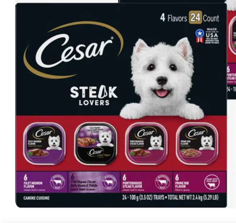 Steak Lover's Wet Dog Food Multipack 24 Count | CESAR®