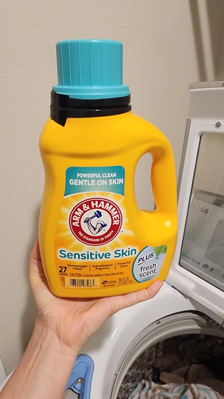 Détergent à lessive liquide Arm & Hammer pour peaux sensibles, concentré,  parfum frais doux pour la peau, 110 brassées, 4,43 L