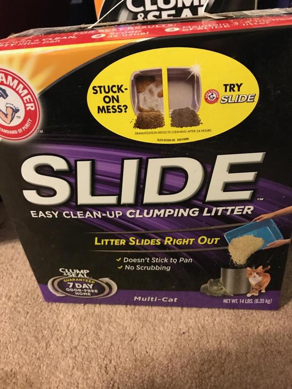 SLIDE Easy Clean Up Clumping Litter Multi Cat ARM HAMMER