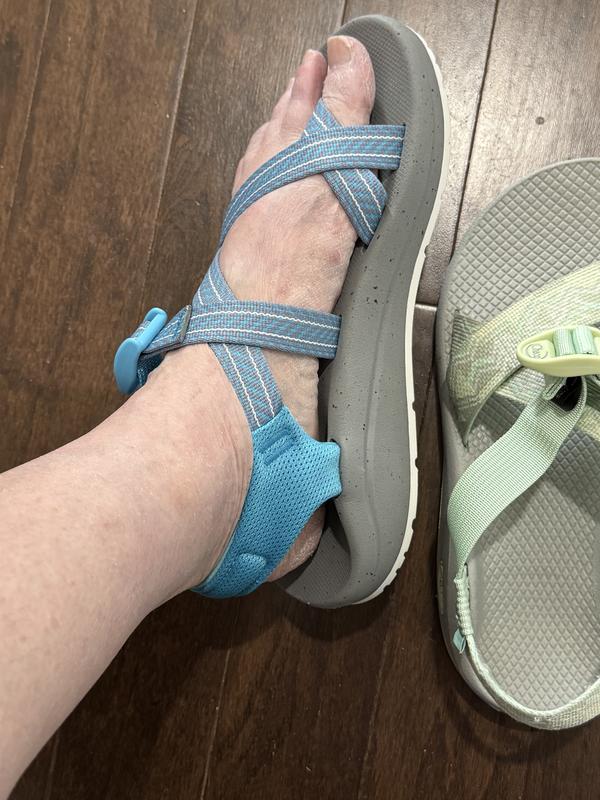 Customer photo for "Fit is so different and soles are slick"