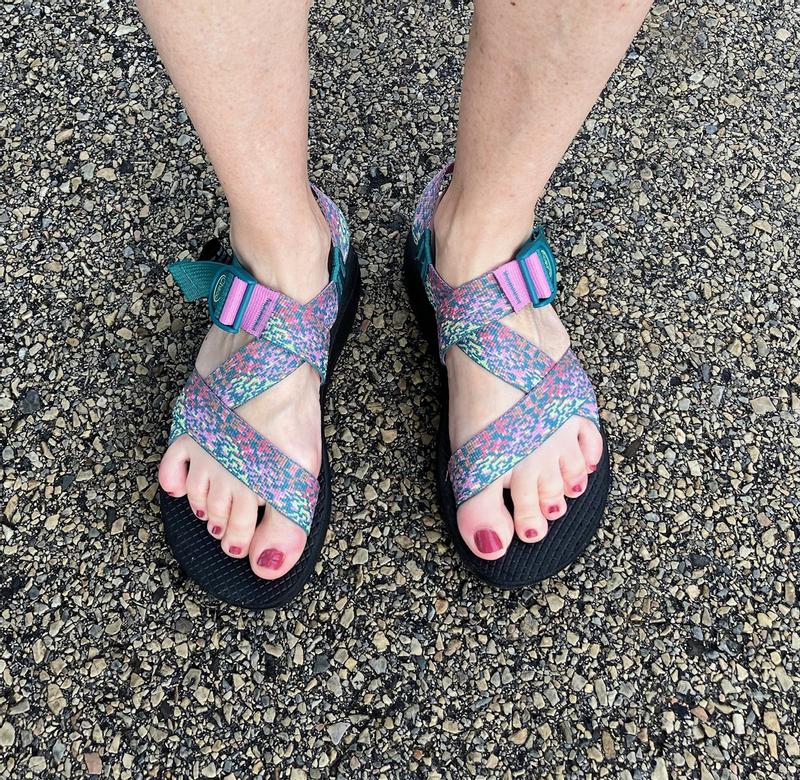 Customer photo for "Perfect sport sandals for high arches"