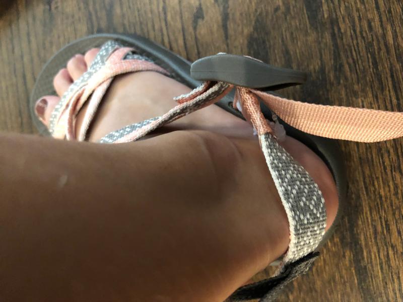 Customer photo for "Straps don't tighten - bad design"