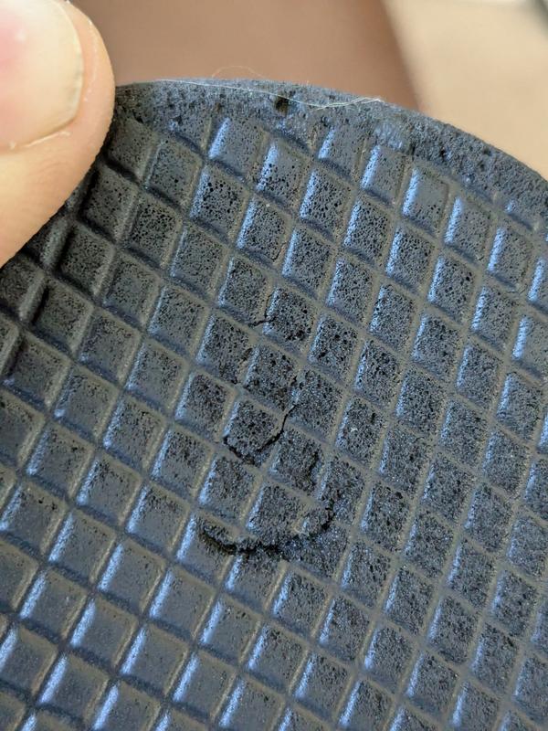Customer photo for "beware: the midsole breaks down easily/quickly"