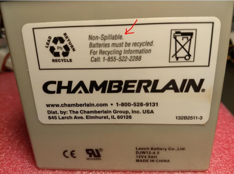 Chamberlain HD930EV EverCharge Standby Power System Replacement HD930EV  Battery F1 and F2 Terminals