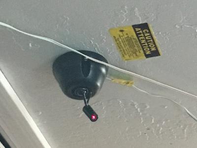 Laser parking accessory installed and in action