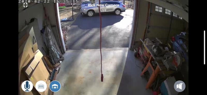 Screenshot of the camera from the MyQ app