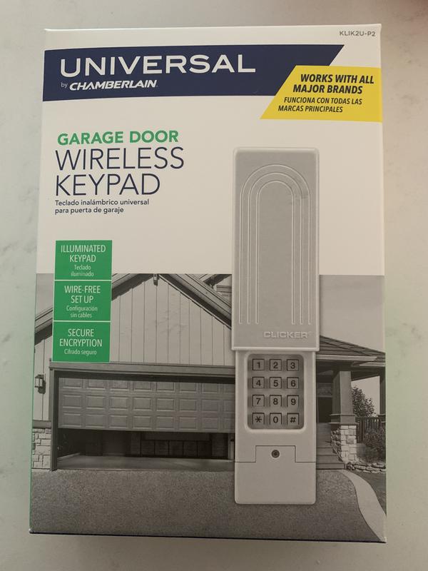 NEW Universal  Chamberlain Wireless Keypad Garage Door Opener KLIK2U-P2 NEW 