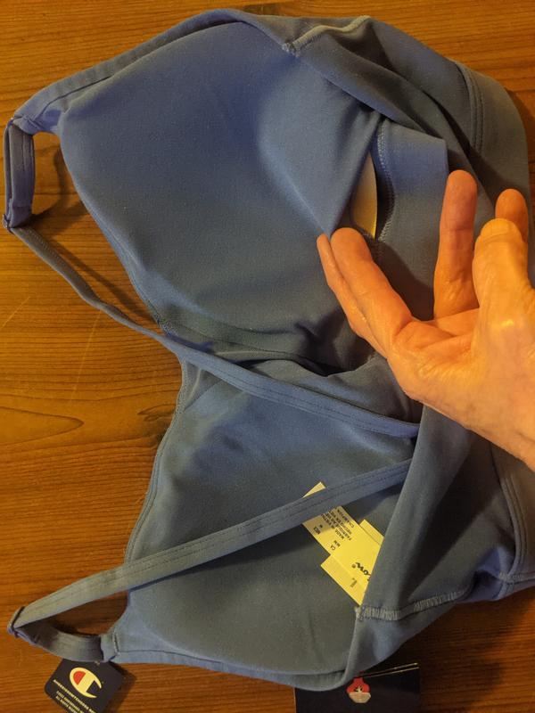 The removable padding is well fitted to the cup & is removed/replaced from the bottom which is much better than from the sides as most are.