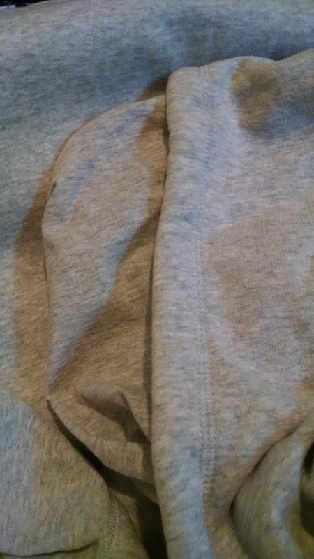 Extra fabric in the hood area.