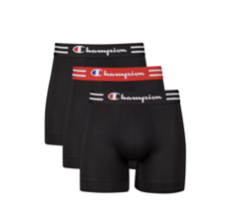 Champion Men's Lightweight & Breathable Stretch Boxer Brief (Pack of 3)