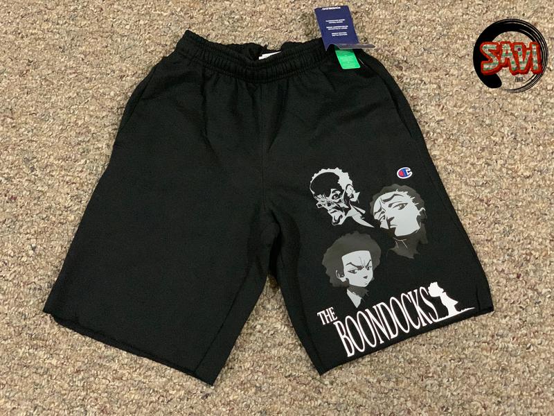 Champion x Boondocks Shorts. 

Etsy- SAVI Printz

Instagram- @saviprintz