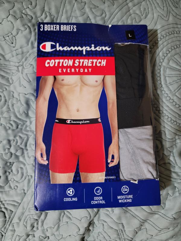Champion Boxer Brief 3 Pack Men Lightweight Stretch Underwear Anti