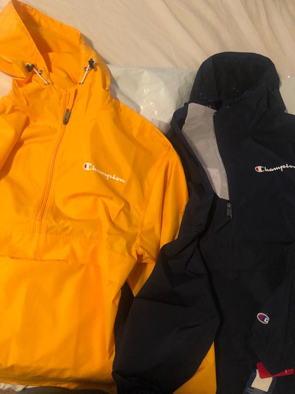 yellow champion rain jacket