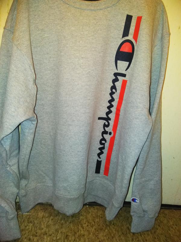 champion vertical logo hoodie