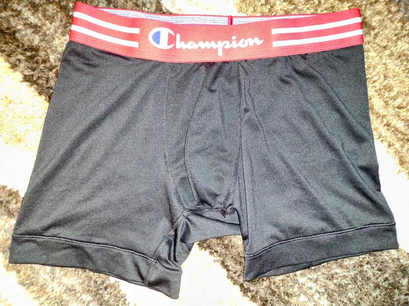 CHAMPION 4-Pack Light Breathable Boxer Briefs Men's XL Black Red Gray Blue  