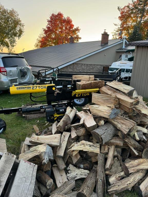 From a box of parts, three hours later I had a nice pile of split wood.